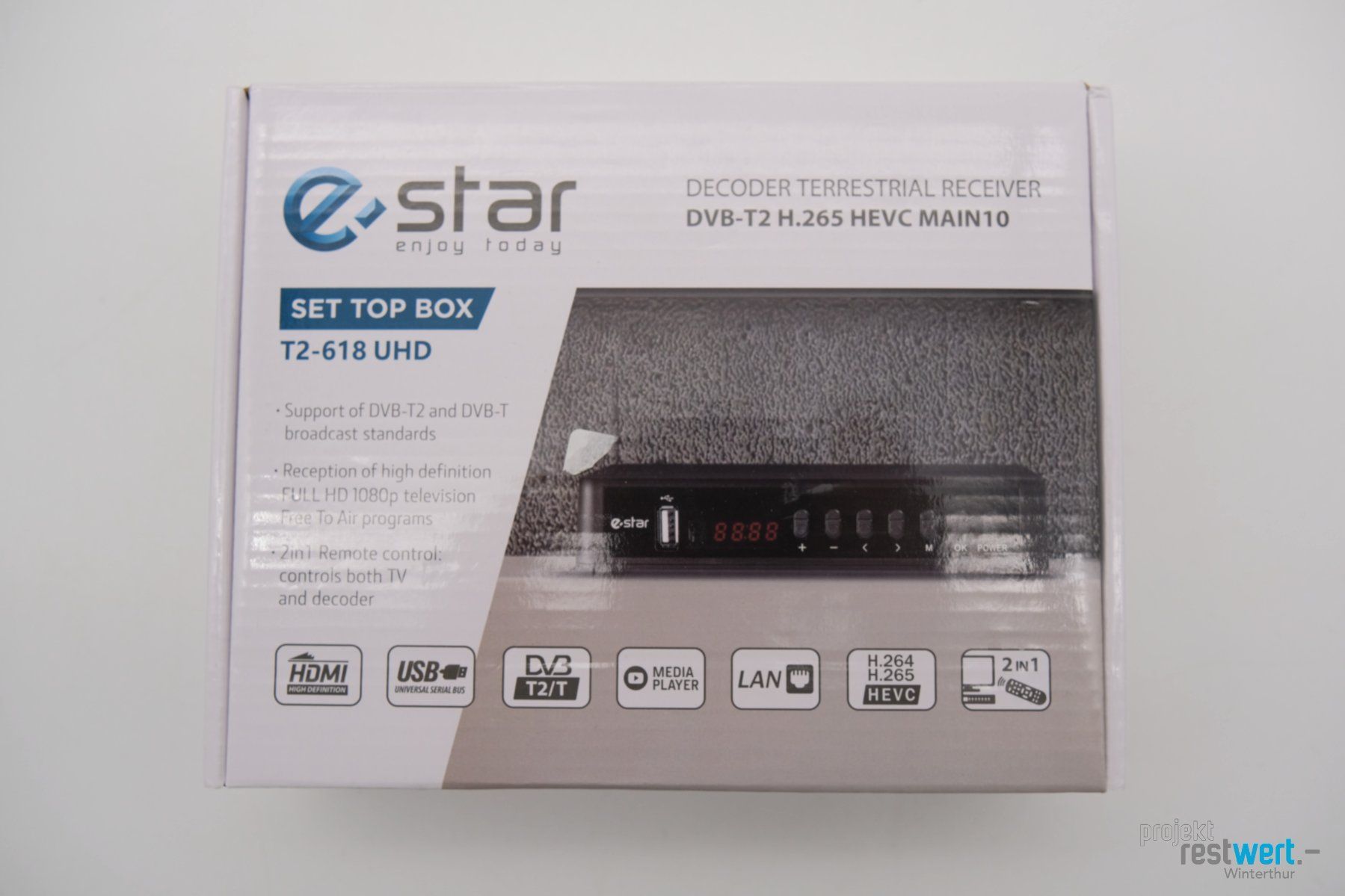 Receiver: ESTAR Digitaler terrestrischer Receiver DVB-T2 – Neu (gemäss Beschreibung) aus Winterthur von Restwert_Winterthur 1