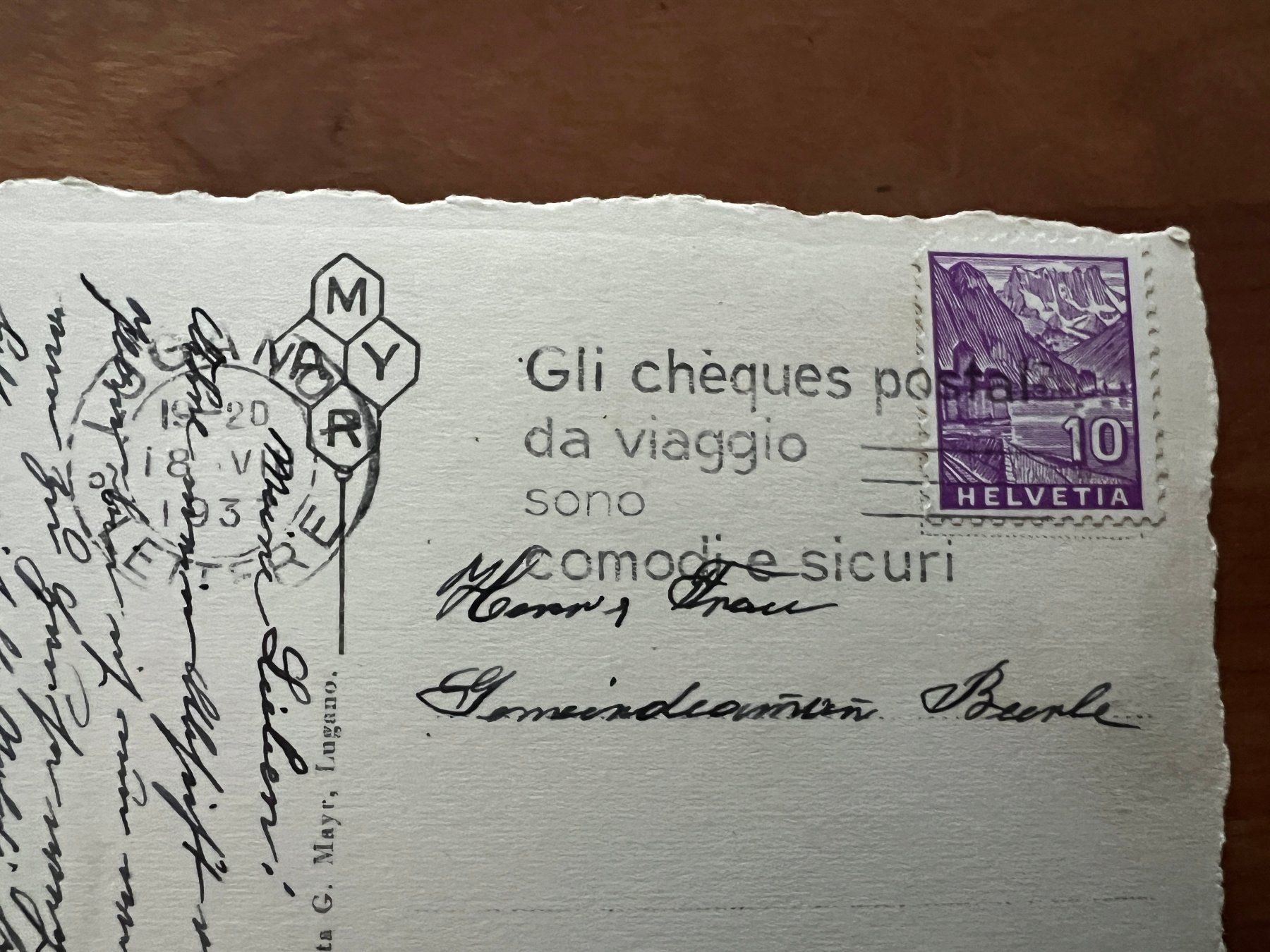 Cartoline postali: AK  1932 Melide   (G2140) – Usato da Hinwil venduto da Sidi4 1