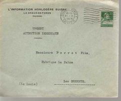 lettre information horlogère Chaux-de-Fonds
