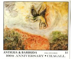 Block "Malerei. Marc Chagall". Antigua und Barbuda