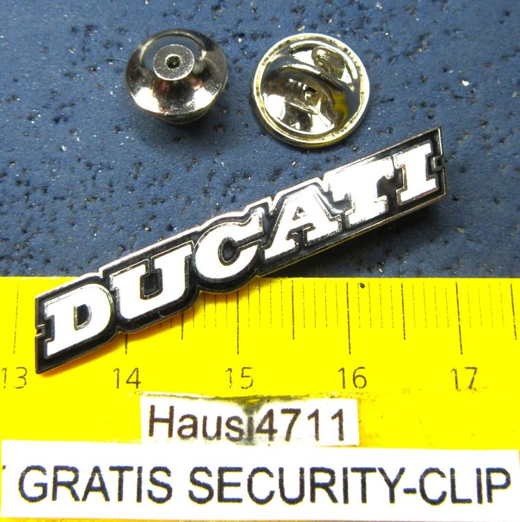 DUCATI MOTORRAD LOGO SCHMUCK-PIN ENAMEL MIT SECURITY-CLIP (Gebraucht ...