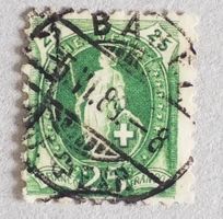1254) 67B, Stehende Helvetia grobe Zähnung Kt 30