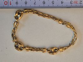 Schmuck Armkette Armband Ankerkette Kette Vergoldet Gold