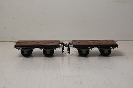 Zwei Güterwagen braun Buco Spur 0 ohne OVP