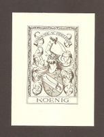 Ex-libris héraldique Franz Eugen Koenig, Bern