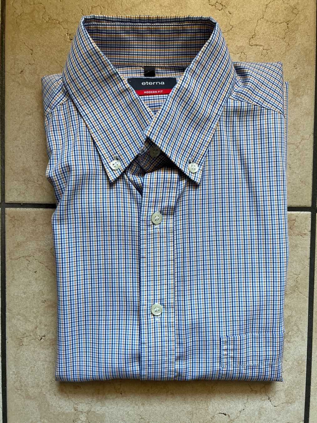 Eterna Camicie: Hemd kurzarm Eterna Modern Fit Grösse 38 – Usato da Brunnen venduto da Bonitoman