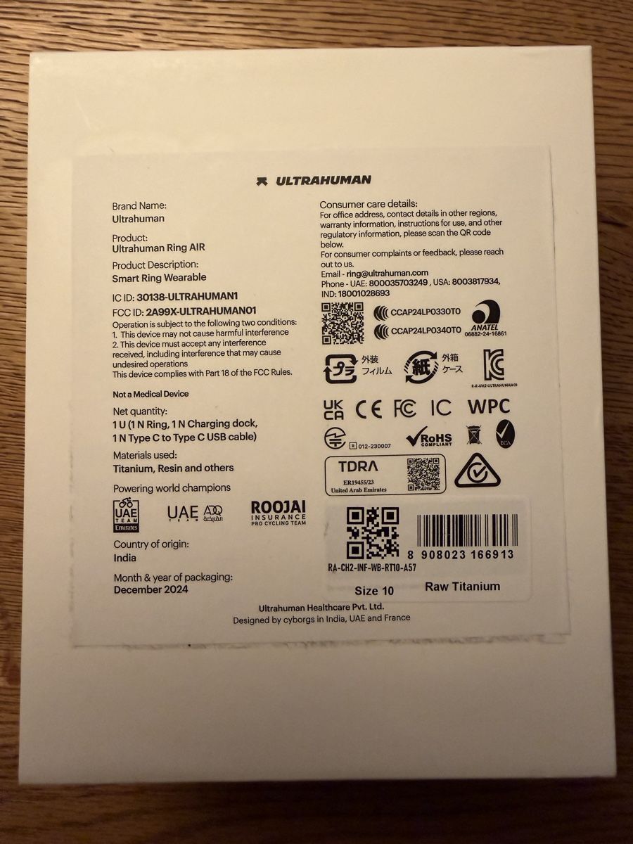 Anelli: Ultrahuman Air Ring Raw Titanium – Usato da Oberkirch LU venduto da Ricakku 5