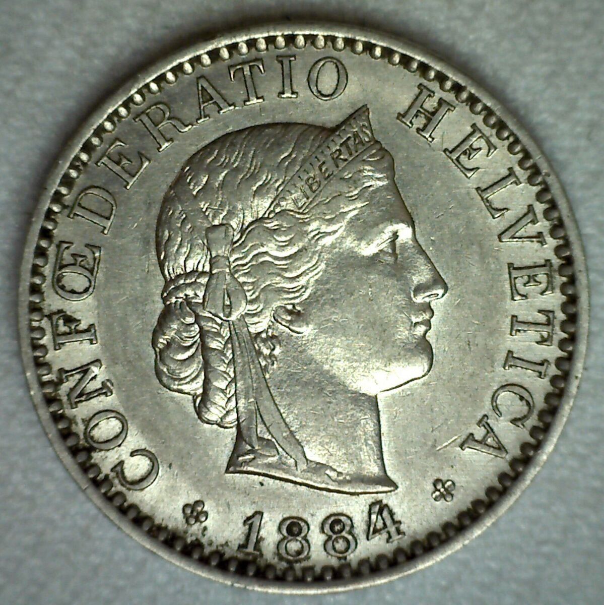 Tutti le monete: 20 Rappen Schweiz 1884 – Usato da Kriens venduto da TSCH1 1
