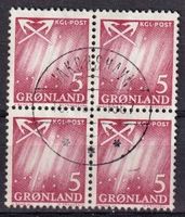 Grönland,  Mi 48 ⊙, Viererblock,  KW €1.20