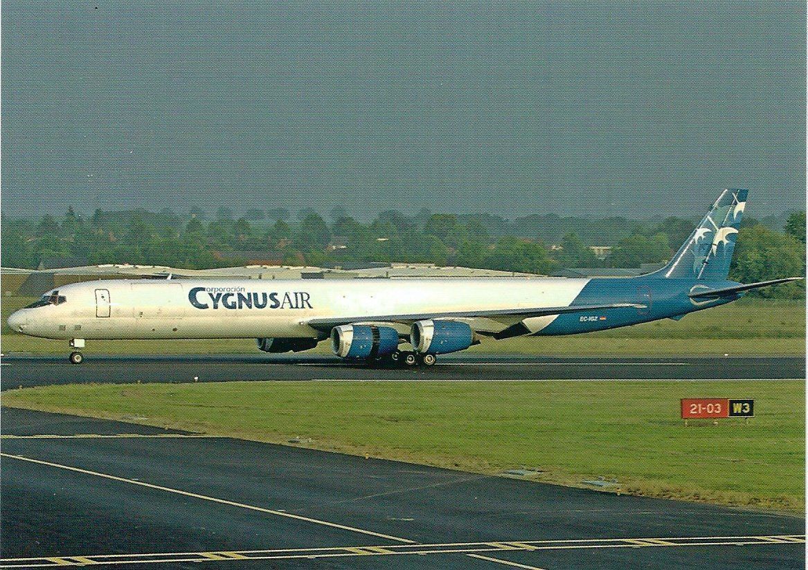 Cartoline postali: Cygnus Air DC-8-73 EC-IGZ – Nuovo e nell'imballaggio originale da Thun venduto da Abigboss