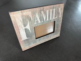 Bilderrahmen "Family" Vintage Holzlook 28 x 23 x 1.5cm
