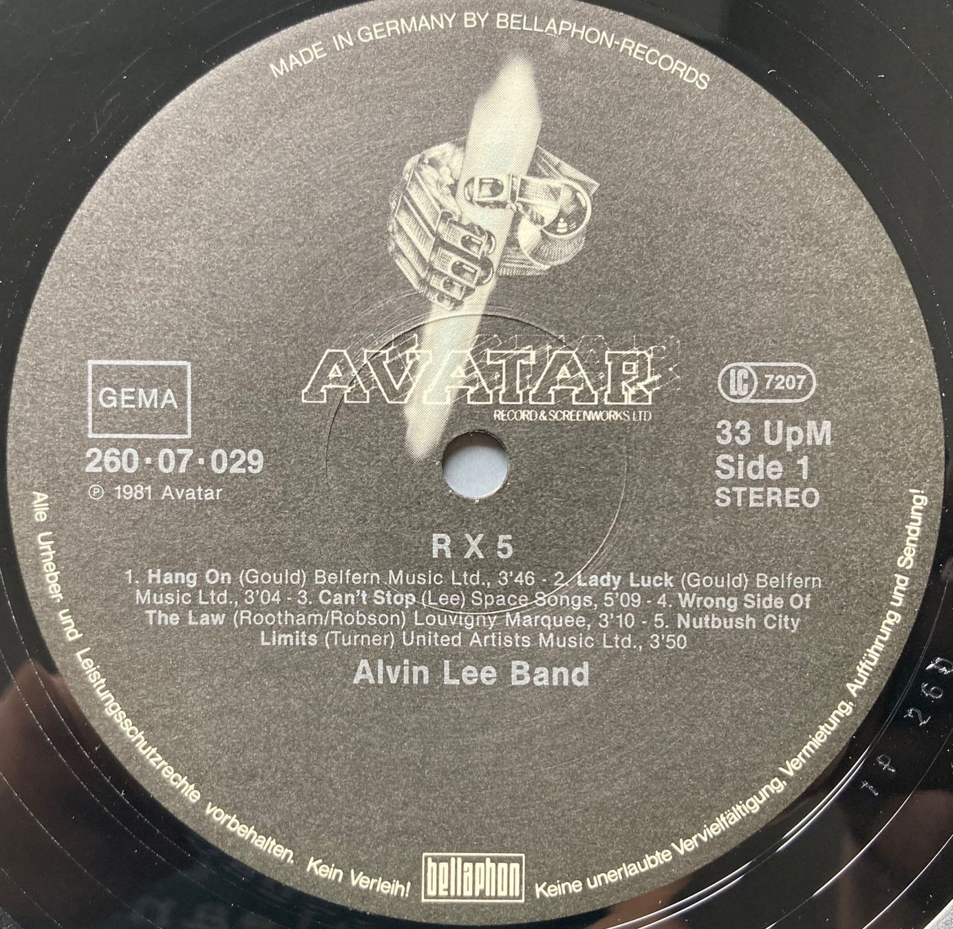 Schallplatten: ALVIN LEE - RX5 – Gebraucht aus Poliez-Pittet von Newtown-Records 2