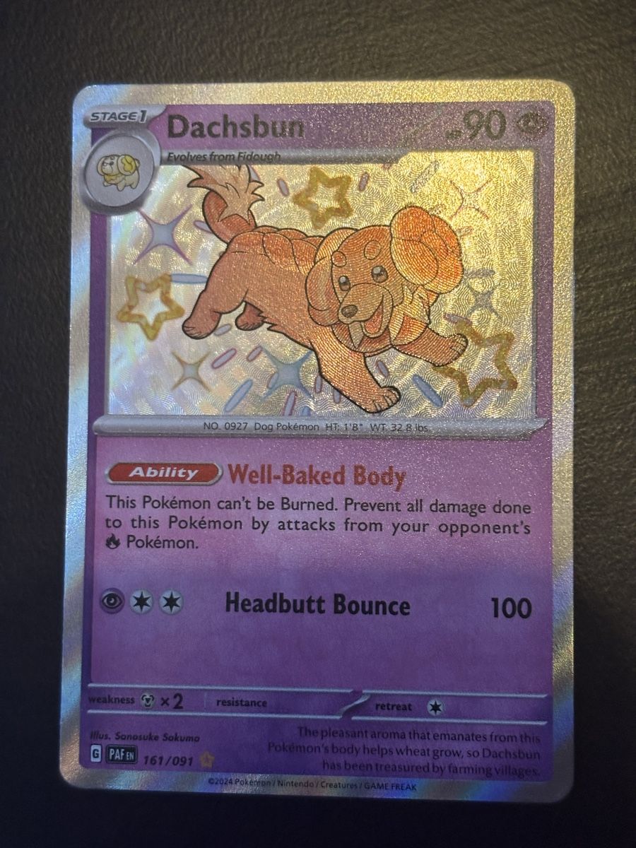 Pokémon Carte collezionabili: Carte Pokémon DACHSBUN paf 161 – Nuovo (secondo la descrizione) da lausanne venduto da helderj