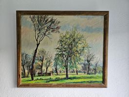 Philippe Zysset  Huile sur toile signée   Neuchâtel   Genève