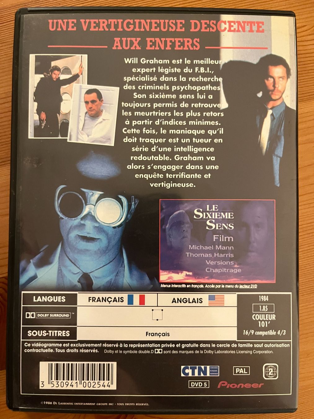Tous les DVDs: LE SIXIÈME SENS - MANHUNTER - MICHAEL MANN – D'occasion à Lausanne par sba_jg8r 1