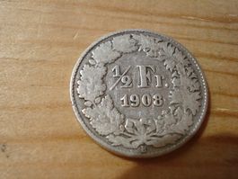 (D2) 1/2 Franken 1908