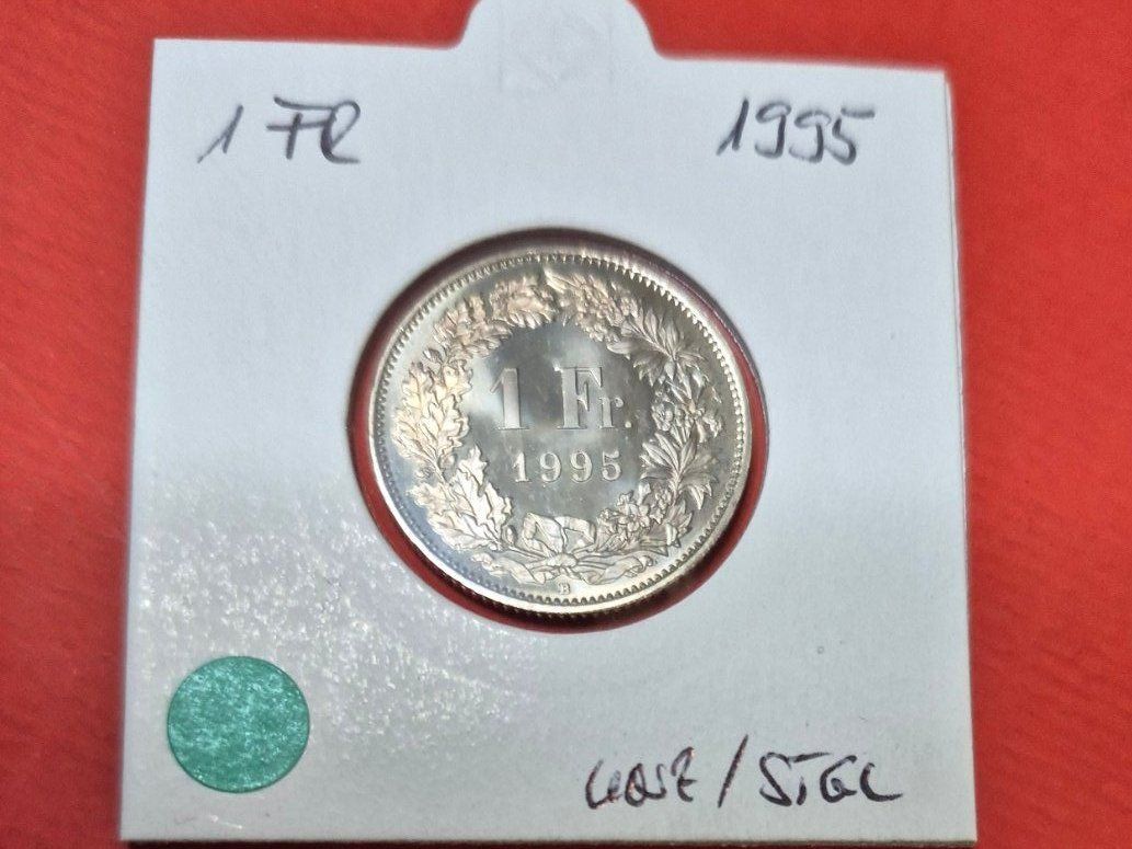 Tutti le monete: 1 Franken 1995, unzirkuliert – Nuovo e nell'imballaggio originale da Alpnach-Dorf venduto da hansimaa49