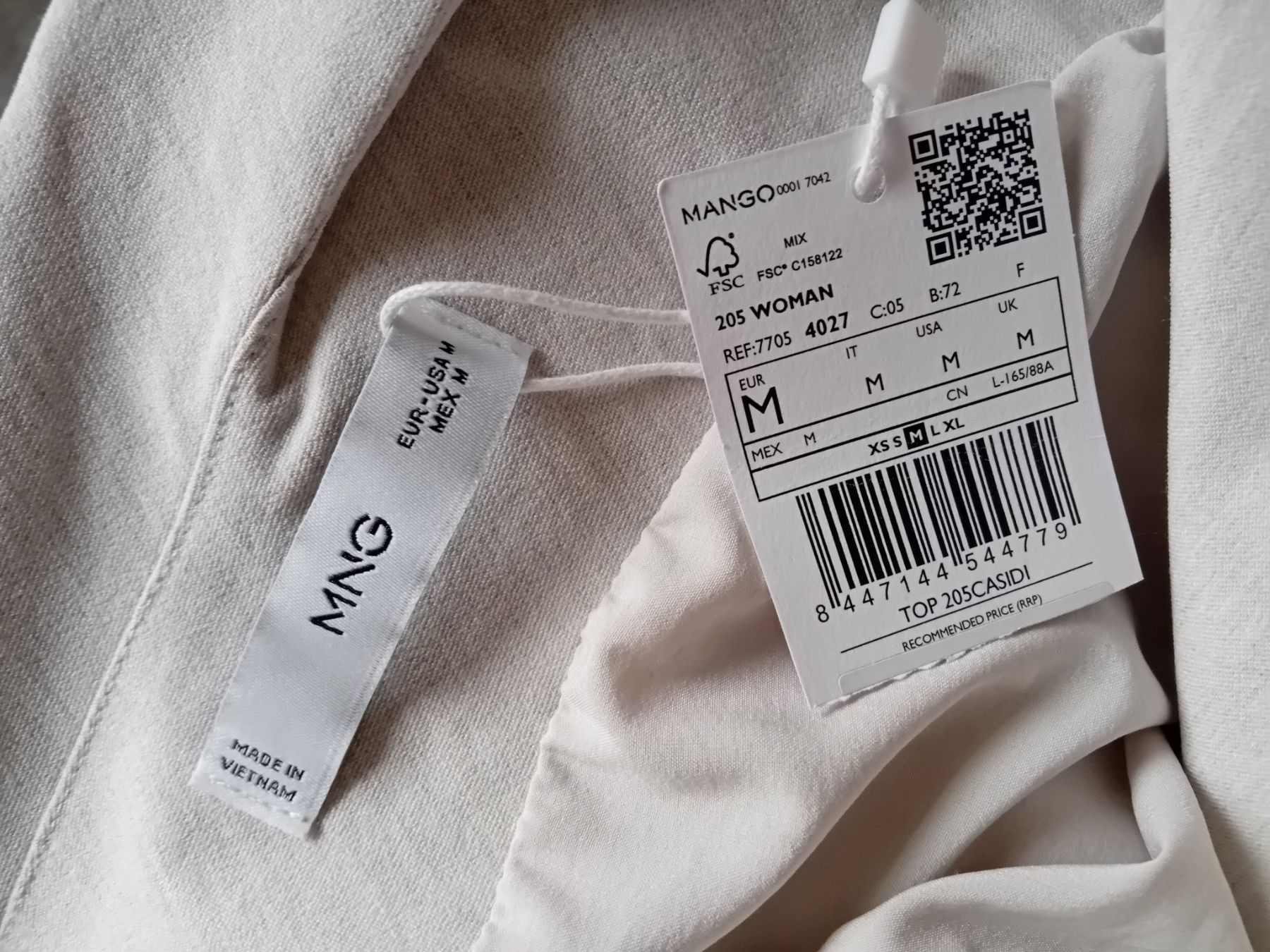 Mango Top: Haut beige Mango S – Nuovo e nell'imballaggio originale da Rüthi (Rheintal) venduto da titlis07 4