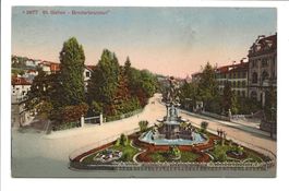 St. Gallen - Stadt - Broderbrunnen - Gartenanlage - 1914