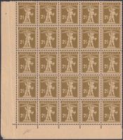 1928, Nr.169 (Tellknabe), 25er Bogenecke postfrisch +Abarten