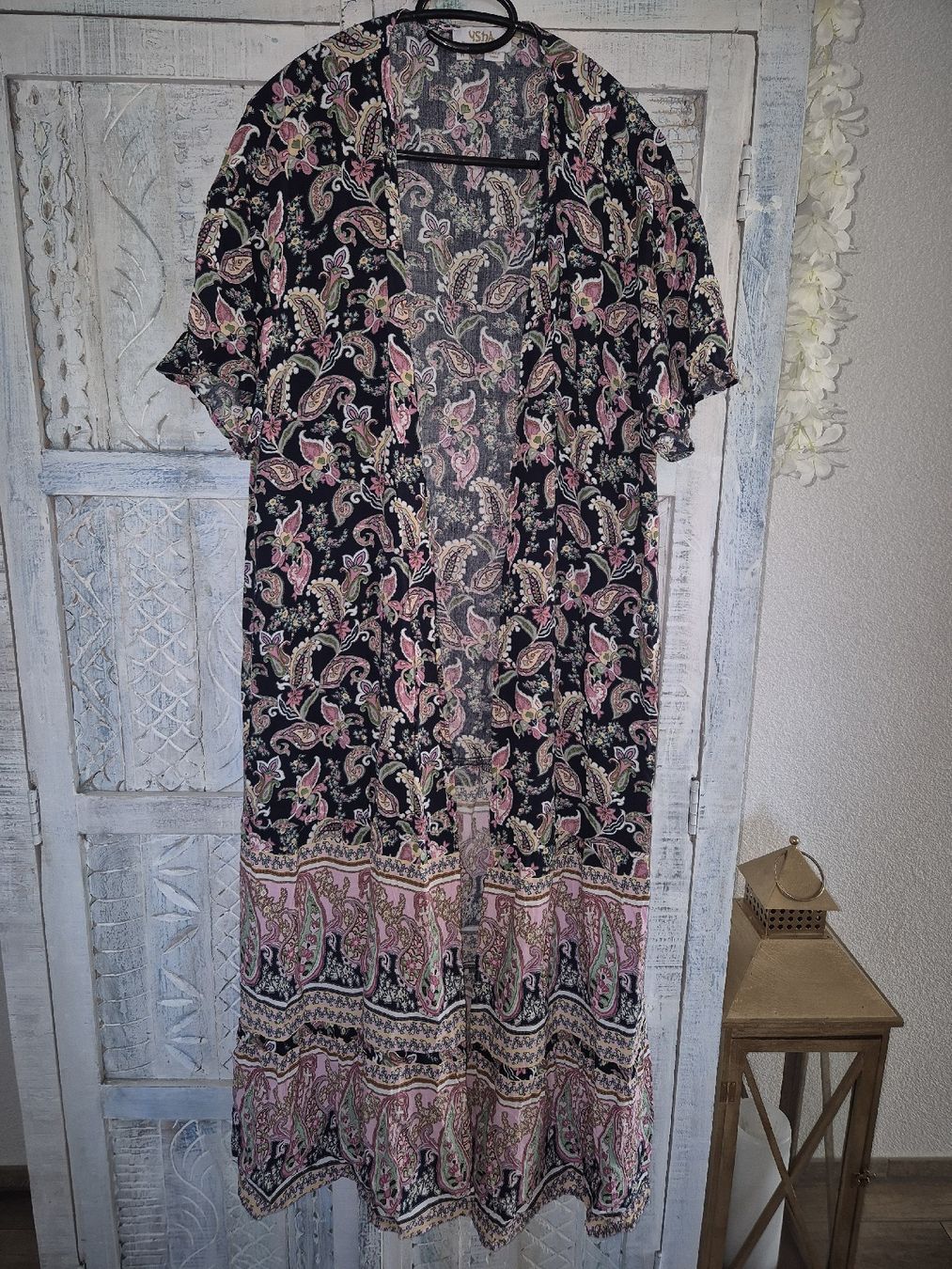 Tuniche: Bluse mit Paisleymuster Gr. M schwarz/pink – Usato da Reinach BL venduto da NeuEntdeckt