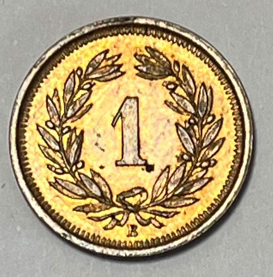 Tutti le monete: 1 Rappen - Schweiz - 1917 – Usato da Dietikon venduto da Numis8953 1