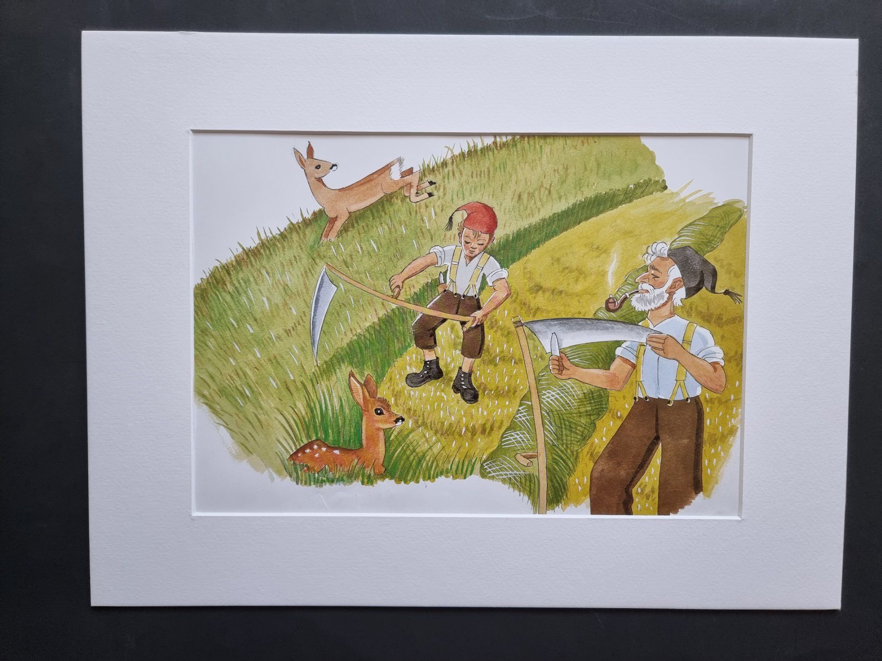 Foto & Immagini: DER BUEB VOM TRUEB BILD HINTER NEUWERTIGEM PASSEPARTOUT – Usato da Gersau venduto da grafik-kunst