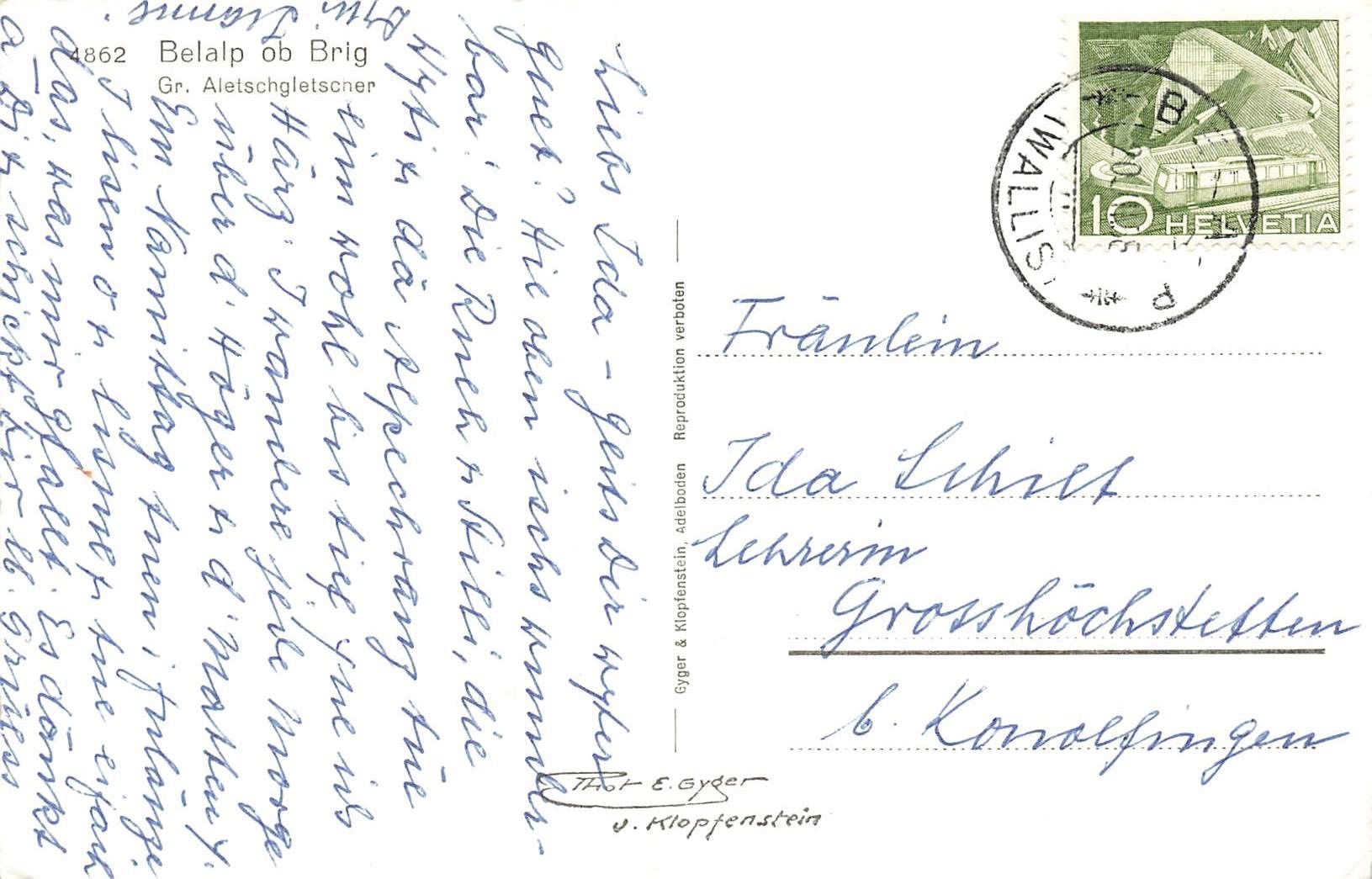 Cartoline postali: Belalp ob Brig Schafe – Usato da Biasca venduto da Blenio71 1