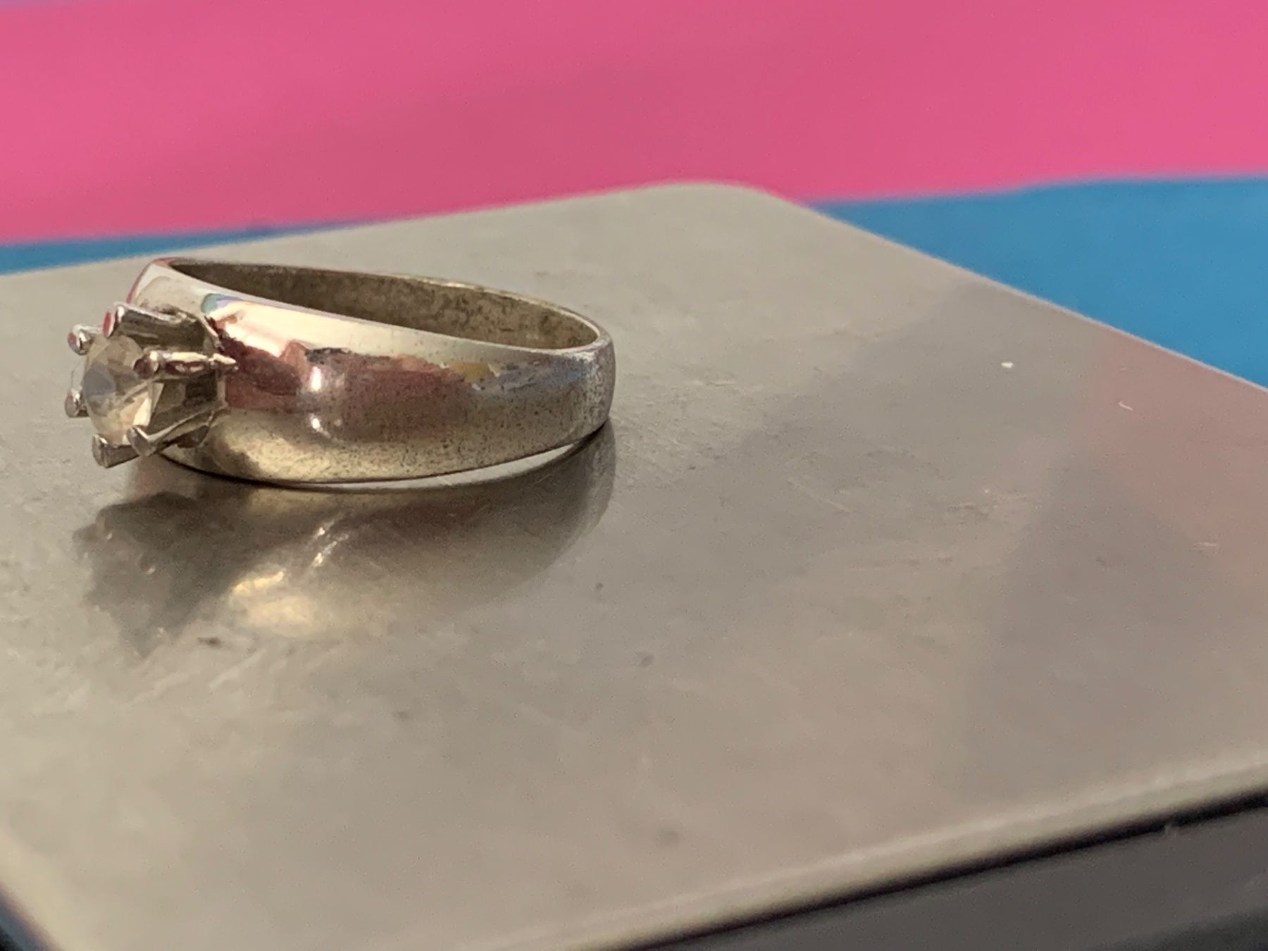 Anelli: Silberring bauchige glitzerzarge(56) – Usato da Dittingen venduto da Bellevista 2