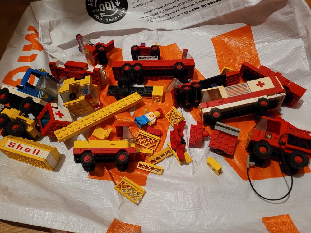 Lot de véhicules Lego basic anciens, vintage 1