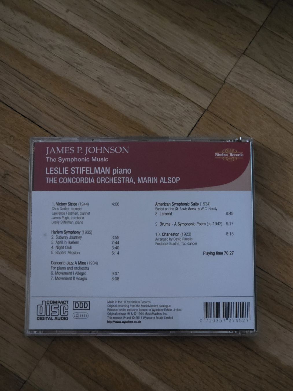 CD: CD: James P. Johnson: Harlem Symphony, Victory Stride u.a. – Usato da Aesch BL venduto da immon 1