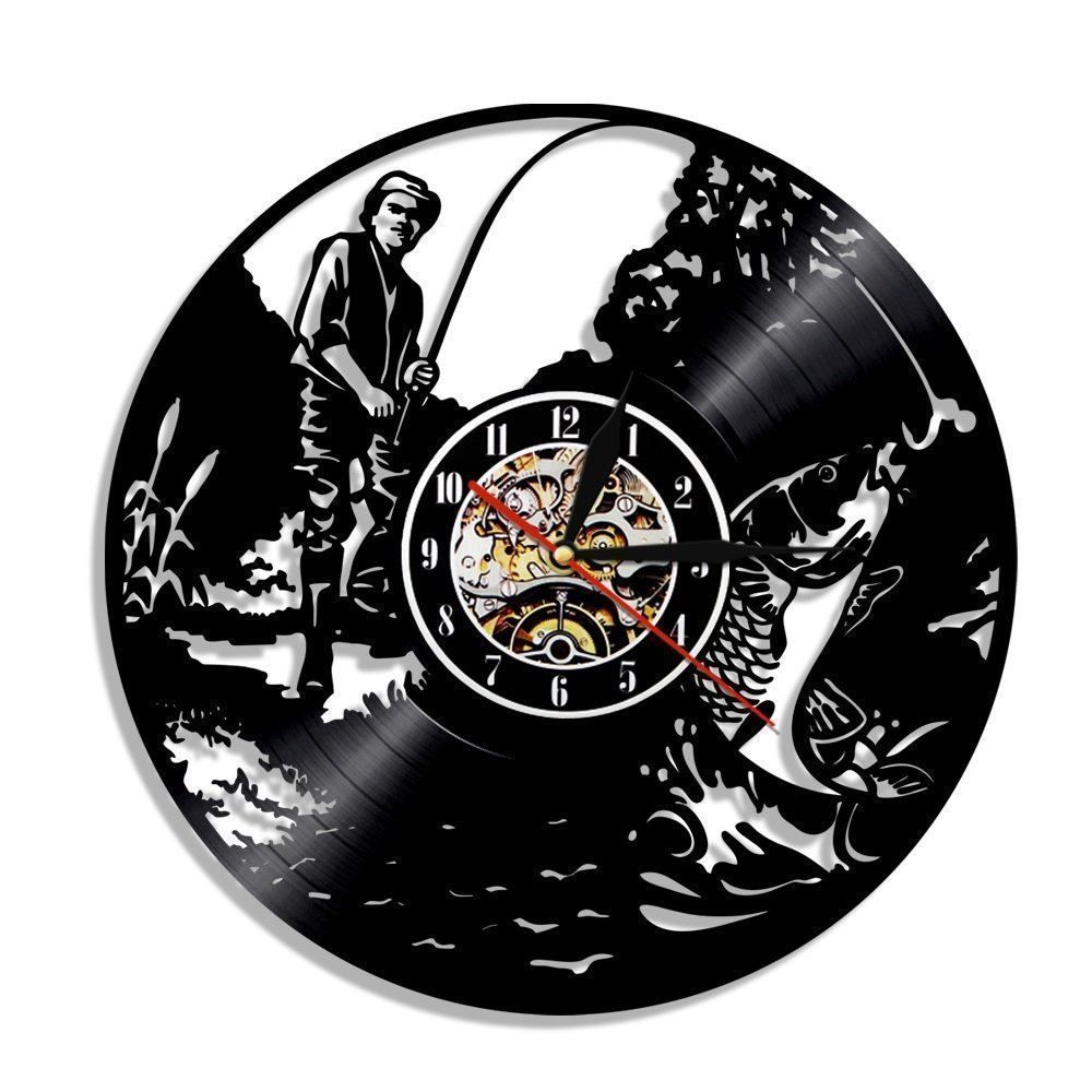Orologi da terra & Orologi da parete: Fischer Schallplatten UHR  / NEU – Nuovo e nell'imballaggio originale da Arth venduto da 100i 2