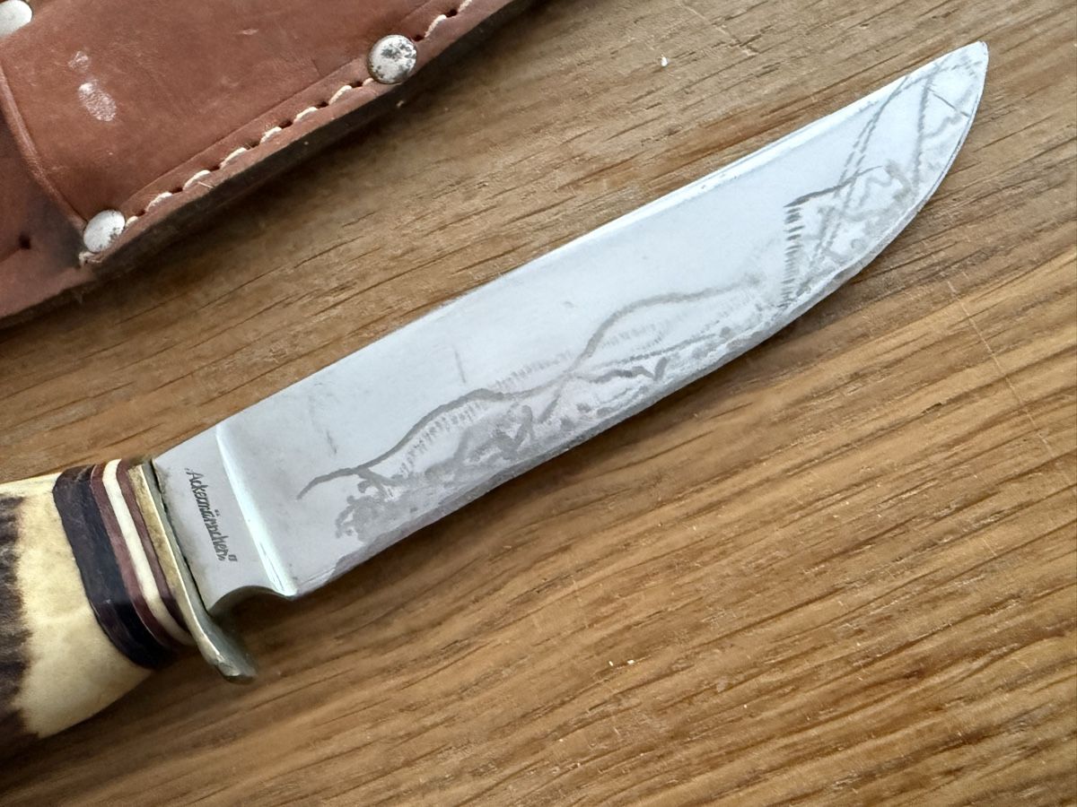 Accessori: Antikes Messer Ackermännchen Jagdmesser – Usato da Goldach venduto da Messerguru 3