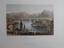 Thun kolorierter Stahlstich Bartlett