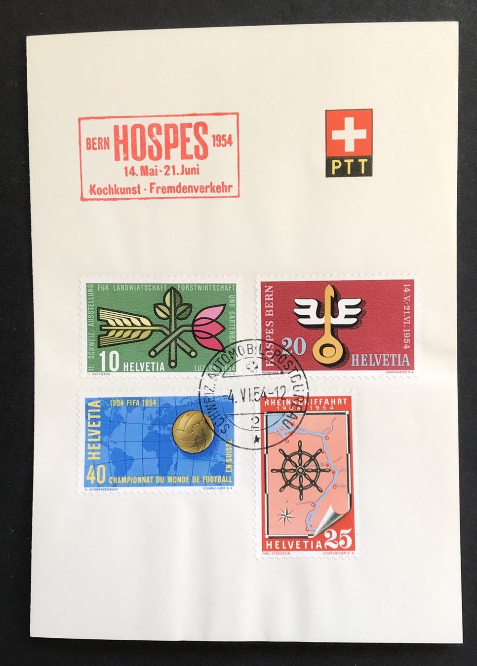 Tutti i francobolli: BERN HOSPES 1954 – Usato da Ostermundigen venduto da Kari1937