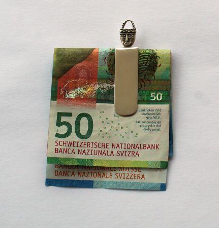Geldklammer Geldclip Money Clip "Azteke" Silber 935