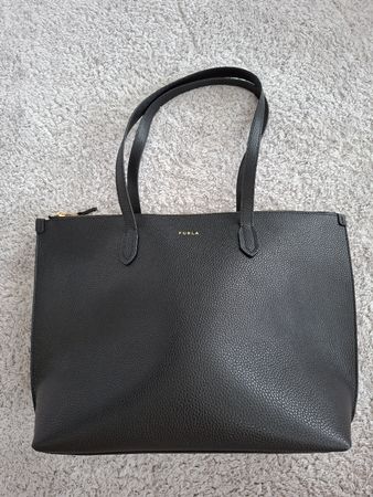 Sac FURLA noir cuir grainé 