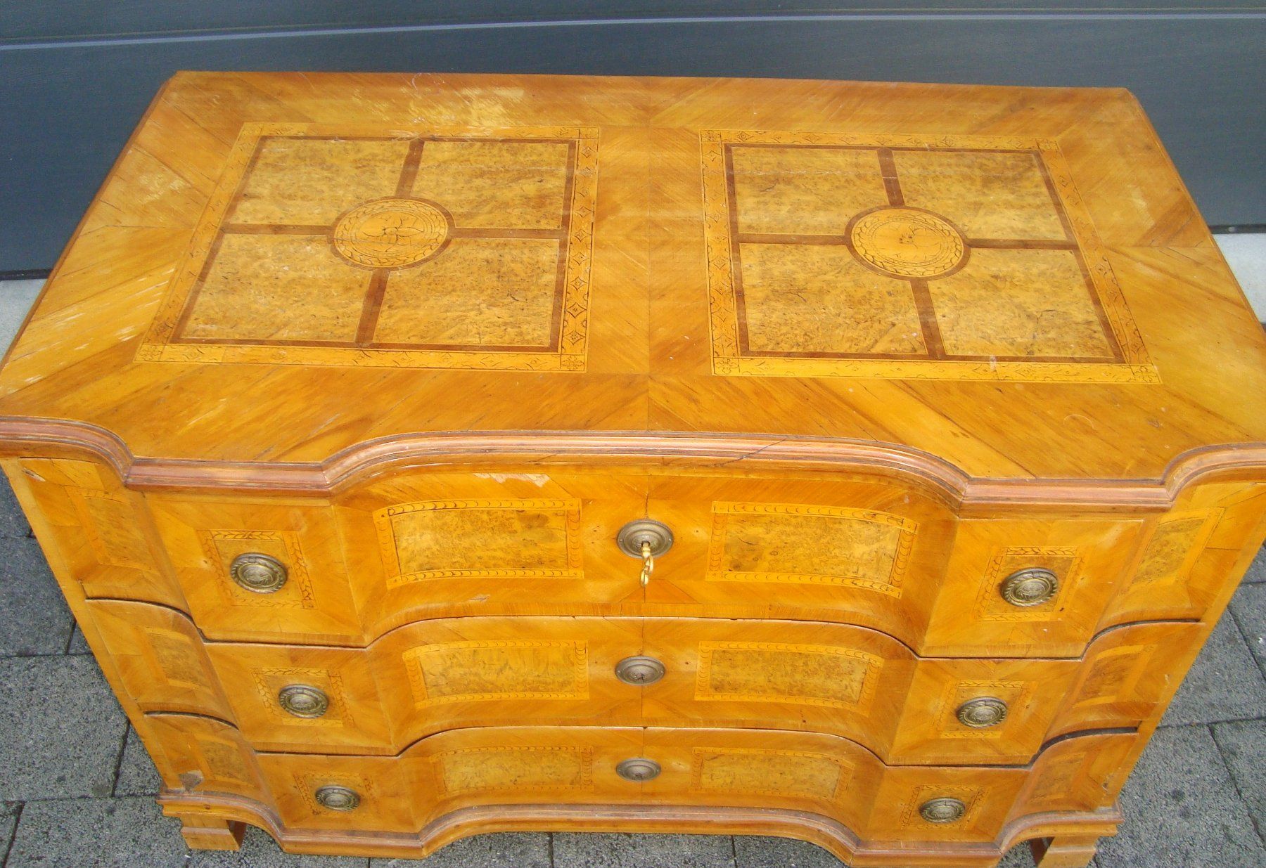 Commodes: Barock - Seize Kommode mit Intarsien, Kirschbaum – D'occasion à Oberdorf NW par Lufao 1