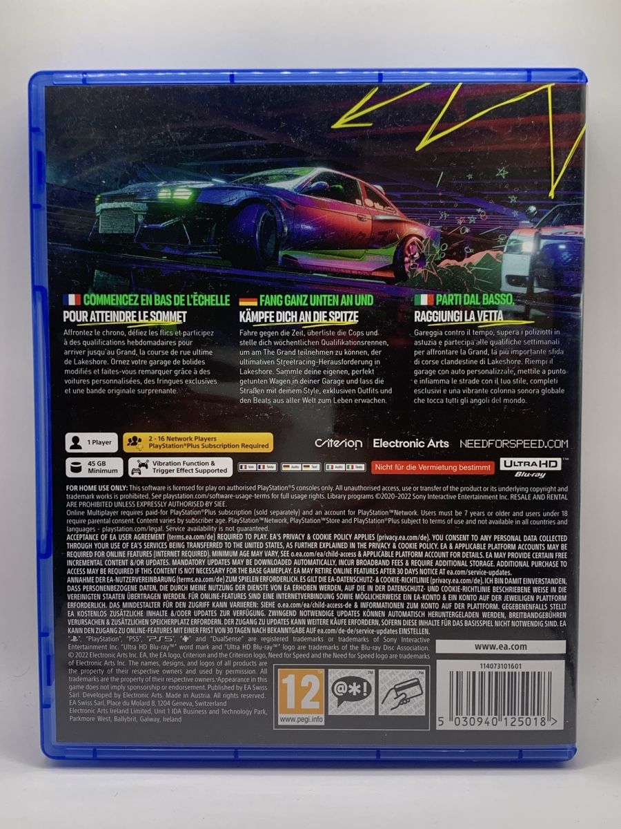 Sony Giochi: Need for Speed Unbound - PS5 – Usato da Ostermundigen venduto da RG-Collector 1