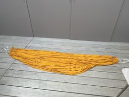 Hängematte gelb mit Streifen blau/rot guter Zustand