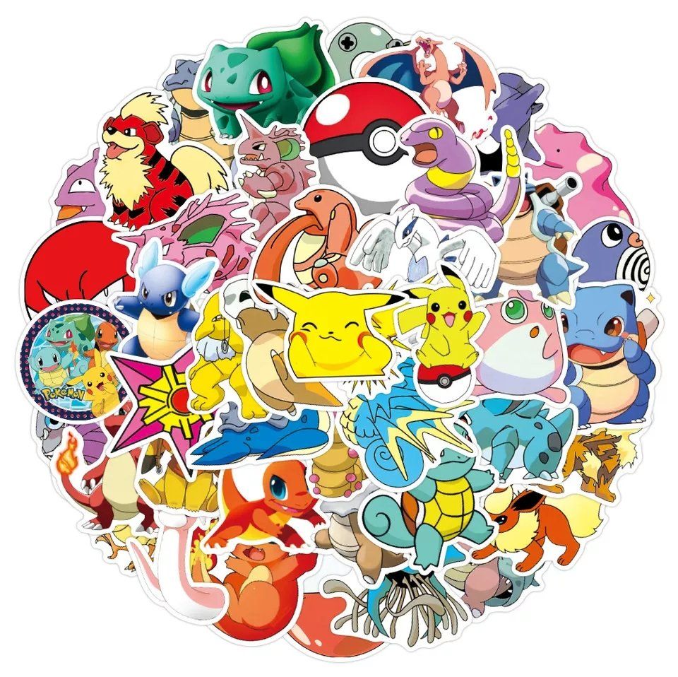 Aufkleber: Pokemon  Mega Sticker Packet 50stk. – Neu und originalverpackt aus Tuggen von Zweitechanceboutique