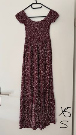 Sommerliches Maxikleid mit Blumenmuster, Grösse XS/S