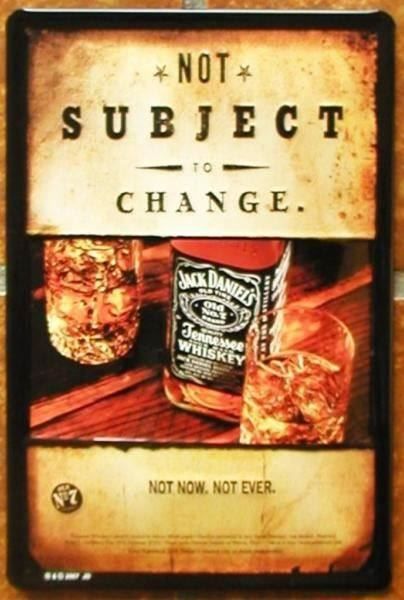 Jack Daniels Insegne: Blechschild 3D-JACK DANIELS-NOT SUBJECT – Nuovo e nell'imballaggio originale da Rupperswil venduto da big-one-sale