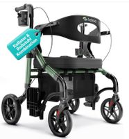 2-in-1 Rollator und Rollstuhl mit All-Terrain-Rädern
