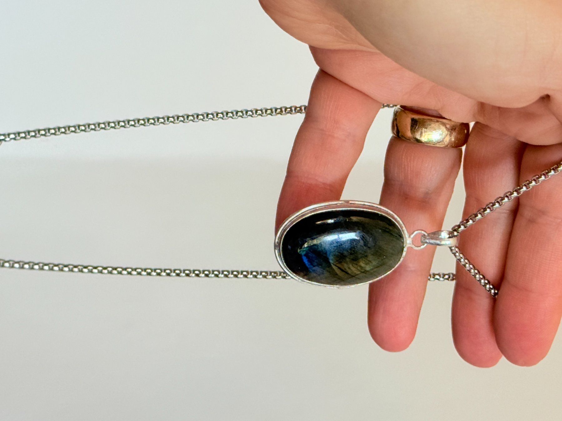 Catenine: Collier labradorite, élégant et tendance ✨ – Nuovo e nell'imballaggio originale da Genève venduto da AWWA 6