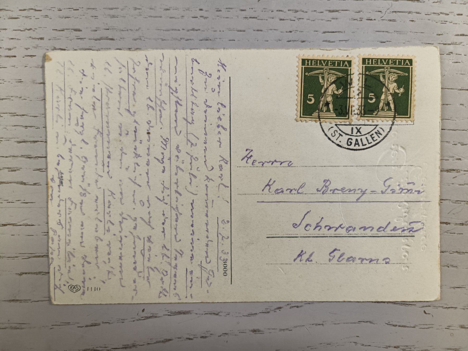 Tutti i francobolli: 1933 Postkarte mir super Stempel – Usato da Dübendorf venduto da goeggi79 1