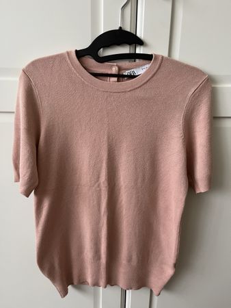 Pudra farbiges Kurzarm Trikot