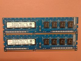 2x 2GB  RAM DDR3 UDIMM  2 Stück