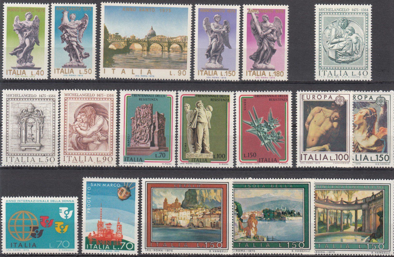 Alle Briefmarken: Italien 1975 postfrisch – Gebraucht aus Bürglen TG von StampGraf 1