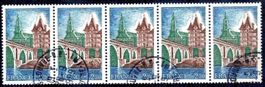 FRANKREICH 1980 MONTAUBAN 5ERSTREIFEN GESTEMPELT - U287